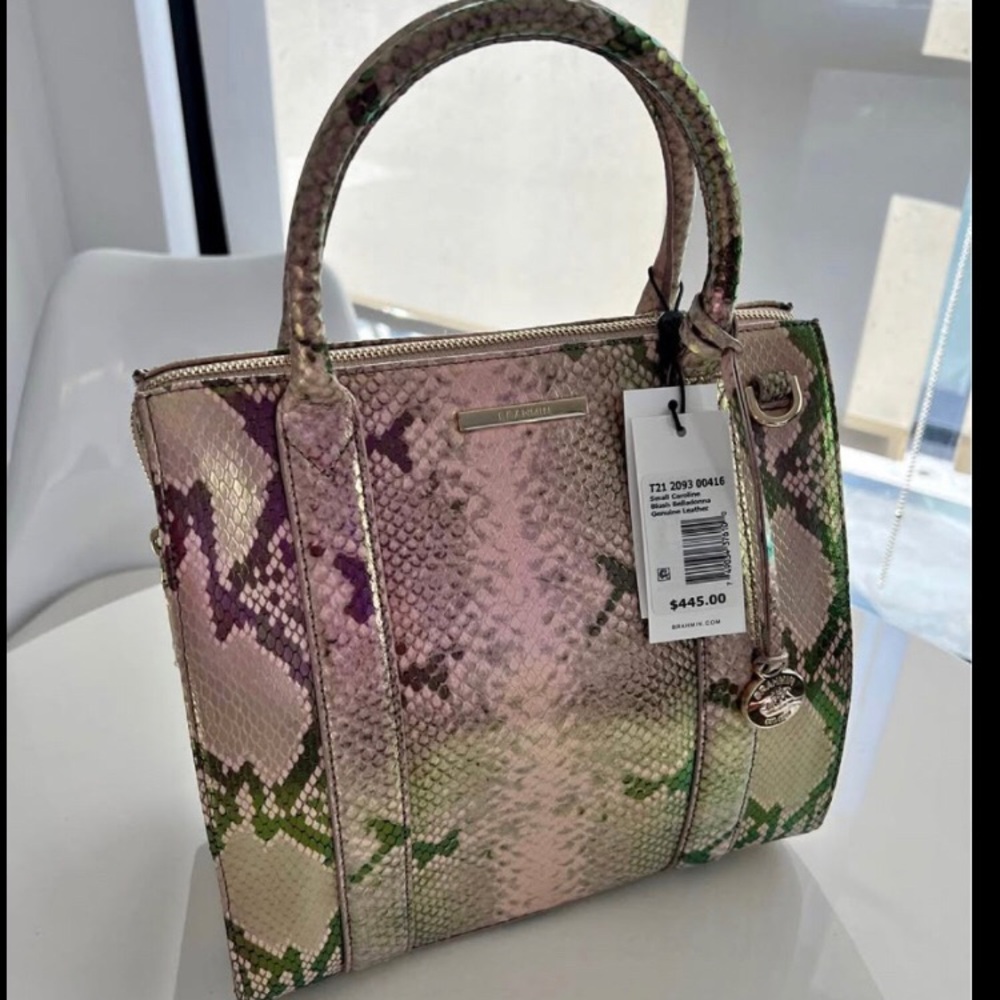 Elegant Multicolor Snake Print Handbag SOLD